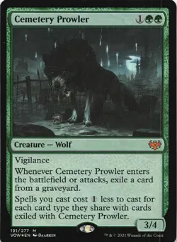 Cemetery Prowler 191 Mythic Promo Pack: Aetherdrift Magic: The Gathering Foil LP - Image 1