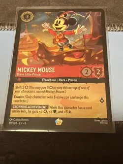 Disney Lorcana Fabled Mickey Mouse - Brave Little Prince 111/204 Cold Foil - Image 4