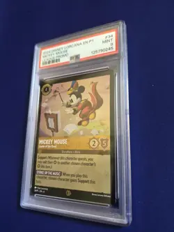 Disney Lorcana Mickey Mouse Leader of the Band League Promo Cold Foil #34 PSA 9 - Image 1