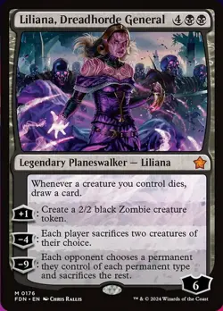MTG Liliana, Dreadhorde General, NM-Mint, English Foundations - Image 1