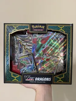 2022 Pokemon TCG VMAX Dragons Factory Sealed Premium Collection Box - Image 1