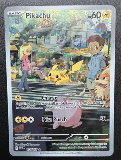 Pokemon TCG Pikachu IR Full Art Holo 173/165 SV 151 ENG 60HP 2023 - Image 1