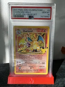 2021 Pokemon Charizard Celebrations Classic Collection Card 4/102 PSA 10 - Image 1