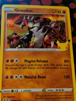 Pokemon TCG Groudon Celebrations 017/025 Holo Holo Rare - Image 1