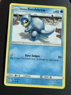 Regular Alolan Sandshrew 28/156 Pokemon TCG Card - Image 1