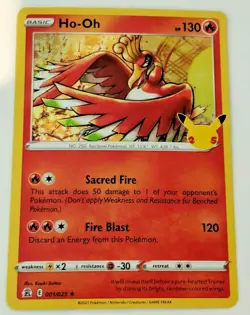 Pokemon TCG Ho-Oh Celebrations 001/025 Holo Holo Rare - Image 1