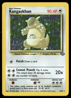 Kangaskhan 5/64 Holo Rare Jungle Pokemon Unlimited Holo HP - Image 1