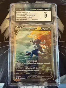 CGC 9 Hisuian Samurott V GG51/GG70 Crown Zenith Illustration Rare Pokemon Card - Image 1