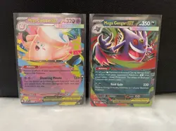 Pokemon TCG - Mega Clefable ex 072 + Mega Gengar ex 073 - Mega Moonlit Tin Promo - Image 1