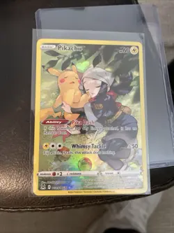 Pokemon TCG Sleeping Pikachu TG05/TG30 Lost Origin Trainer GalleryFull Art Holo - Image 1