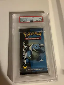 Pokemon Generations Booster Pack Blastoise PSA 9 see last pic for dmg slab - Image 1