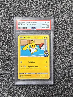 Pokemon Pikachu TCG On the Ball Promo Card 001/005 UK Exclusive Psa 10 - Image 1