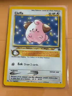 Cleffa 31 Promo Black Star Pokemon Card Excellent Condition - Image 1