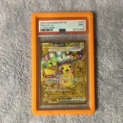 PSA 9 Mint Pikachu ex 247/191 Sv08 Surging Sparks Hyper Rare Holo Pokemon 2024 - Image 1