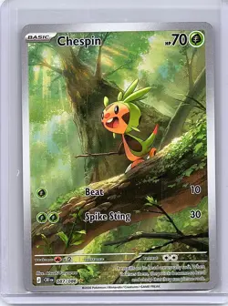 Chespin 087/086 Holo Illustration Rare Chaos Rising Pokemon Holo Near Mint - Image 1
