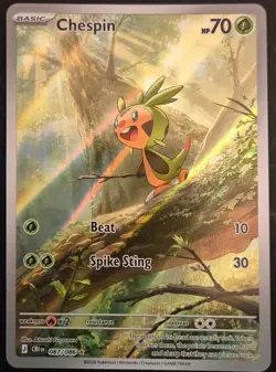 Chespin 087/086 Holo Illustration Rare Chaos Rising Pokemon Holo Near Mint - Image 2