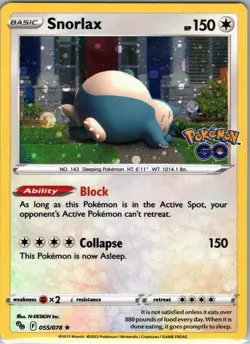 Snorlax (Cosmos Holo) 055/078 Promo Miscellaneous Cards & Products Pokemon NM - Image 1