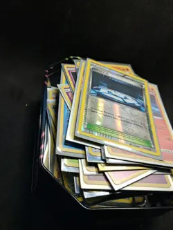 Pokemon 90 Mystery Tin Storage Unit Find No-Dup Cards All Holo Or Reverse Holo - Image 1