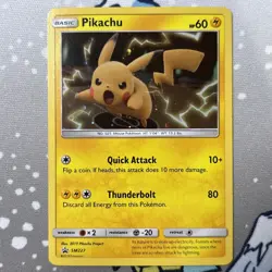 Pokemon Card Sun & Moon Promo Pikachu SM227 Holo - Image 1