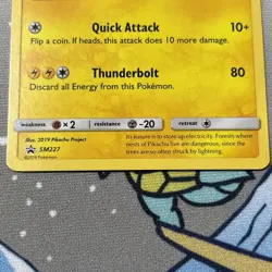 Pokemon Card Sun & Moon Promo Pikachu SM227 Holo - Image 2