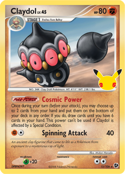 Claydol 15/106 NM / M Pokemon Celebrations Secret Rare Classic Card - Image 1