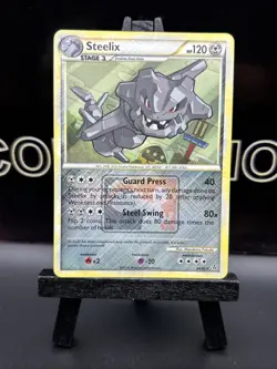 Pokemon Promo Card : Steelix 34/95 (Pokesquare/Crosshatch) 2010 HOLO LP - Image 2