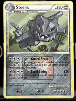 Pokemon Promo Card : Steelix 34/95 (Pokesquare/Crosshatch) 2010 HOLO LP - Image 3