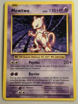 Mewtwo 51/108 XY Evolutions Non Holo Rare Pokemon Card - LP - Image 1