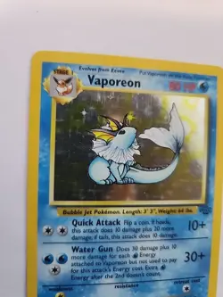 Vaporeon Holo Jungle Pokemon Card Base WOTC - Image 2