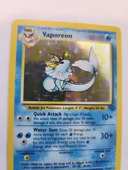 Vaporeon Holo Jungle Pokemon Card Base WOTC - Image 3