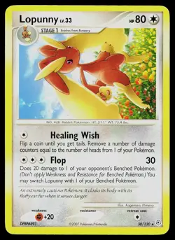 Pokemon Card Diamond & Pearl Lopunny 30/130 Rare - Image 1