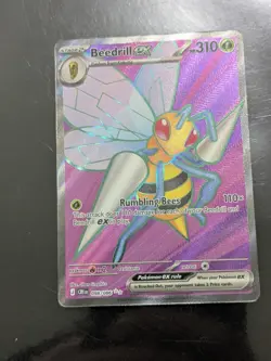 Beedrill ex 98/86 Full Art Ultra Rare Pokemon TCG Card Chaos Rising ME04 NM - Image 1