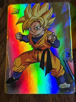 Dragon Ball Z TCG Goten 174 175 Hi Tech Foil Folding Personality Card LIMITED - Image 3