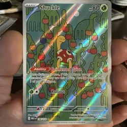 Pokemon TCG Shuckle Holo Mega Evolution Illustration Card 136/132 NM Mint - Image 1