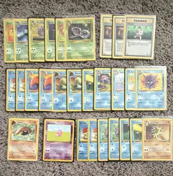 1st Edition/Unlimited Pokemon Fossil Set 29 Card Lot - Image 1