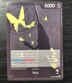 One Piece CCG Imu Carrying On His Will Leader Card OP13-079 NM - Image 1