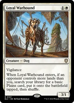 NM Loyal Warhound, MTG, Bloomburrow Commander, Magic the Gathering, 107 - Image 1