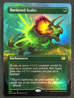MTG Double Masters 2022 #369 Hardened Scales (Borderless) FOIL NM - Image 1