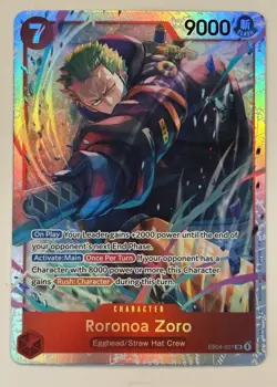 One Piece CCG - Roronoa Zoro EB04-007 SR Foil - Red - M/NM - Image 1