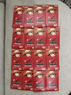 LOT OF 16- One Piece OP-13 Carrying on His Will Sleeved Booster Packs - SEALED - Image 1