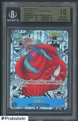2024 One Piece Japanese Buggy OP09 Manga Art 10 BGS PRISTINE - Image 1