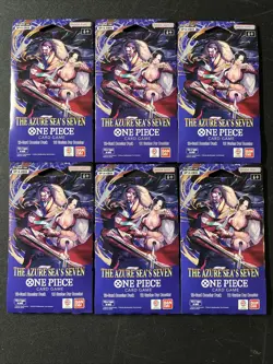 Lot Of 6 One Piece TCG The Azure Sea's Seven Sleeved Booster Packs OP-14 English - Image 1