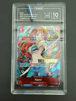 One Piece TCG Nami New Year Event Winner ST01-007 TAG 10 - Image 1