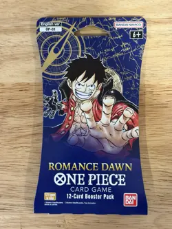 One Piece OP-01 Romance Dawn Sleeved Booster Blister Pack (ENGLISH) – SEALED! - Image 1