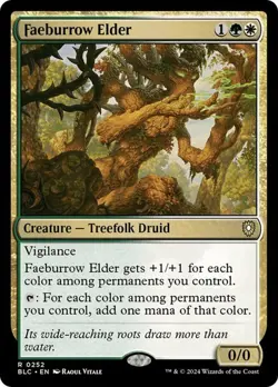 NM Faeburrow Elder, MTG, Bloomburrow Commander, Magic the Gathering, 252 - Image 1