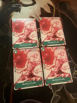 4x Monkey.D.Luffy P-061 - One Piece TCG Starter Deck 16: GREEN Uta English Promo - Image 1
