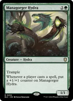 NM Managorger Hydra, MTG, Bloomburrow Commander, Magic the Gathering, 230 - Image 1