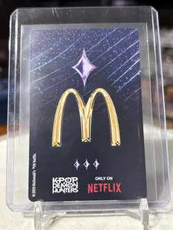 McDonalds KPOP Demon Hunter Huntrix Meal Rumi Holo Promo Card Triple Star Rarity - Image 2