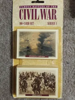 Vintage Famous Battles of the Civil War 100pc Card Set Series 1 Factory Sealed - Image 2