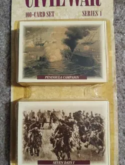 Vintage Famous Battles of the Civil War 100pc Card Set Series 1 Factory Sealed - Image 3